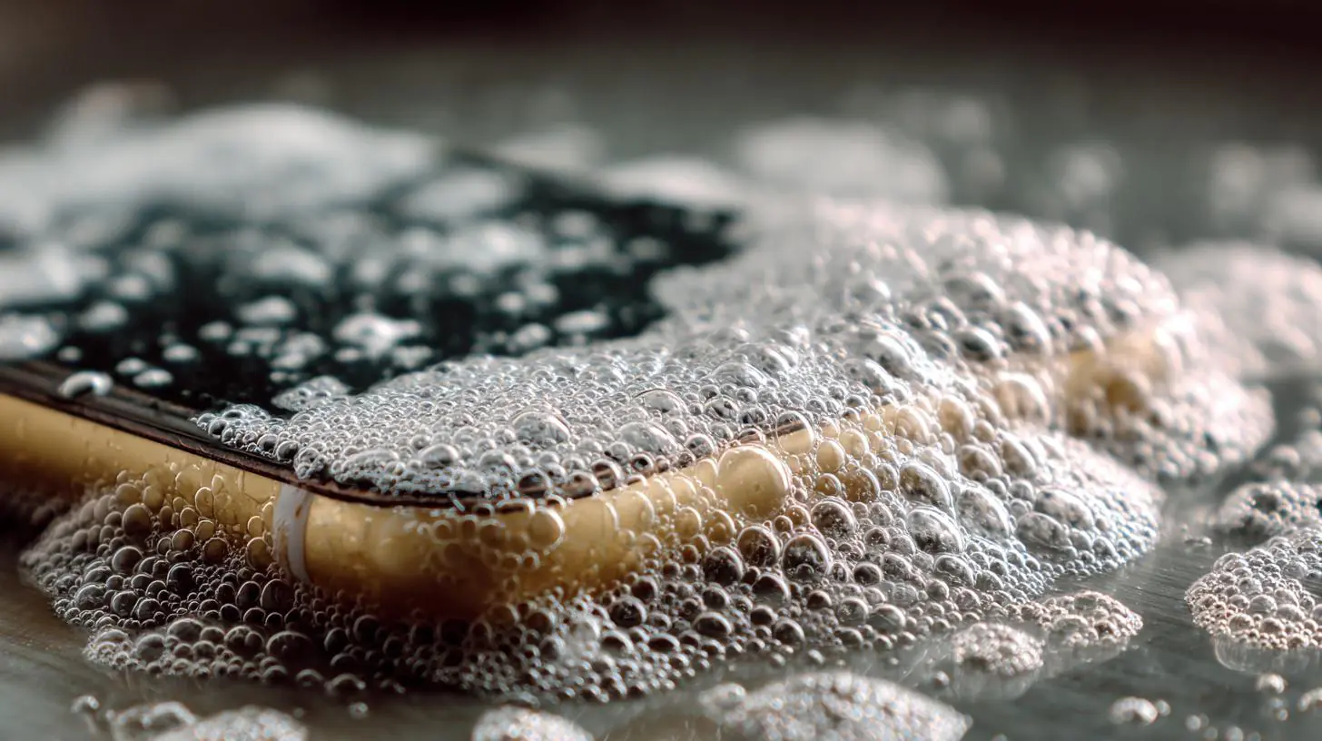 Proč se mýdlo nedoporučuje na čištění mobilního displeje. Mechanické a chemické riziko